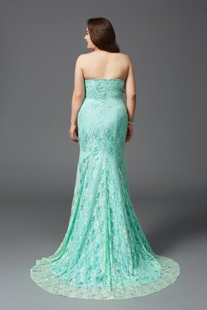 Robe de bal en satin collant manche nulle avec décoration dentelle de bustier - Photo 2