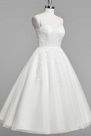 Abito da Sposa in Pizzo con Piega Semplice in Tulle con Applique in pizzo - Foto 2