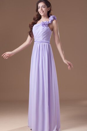 Abito da Damigella Conotta Moderno con Nastro con Increspato A-Line in Chiffon - Foto 3