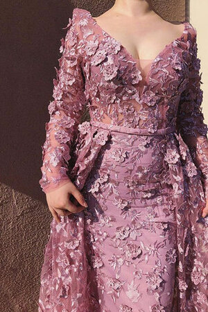 Robe de bal avec fleurs merveilleux en tulle jusqu'au sol moderne - Photo 5
