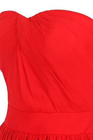 Robe demoiselle d'honneur naturel distinguee en chiffon jusqu'au mollet avec zip - Photo 5