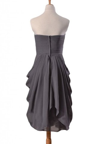 Reißverschluss normale Taille A-Line mini Brautjungfernkleid mit Herz-Ausschnitt - Bild 2