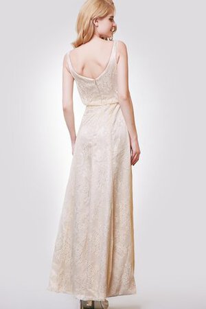 A-Line Schaufel-Ausschnitt Ärmellos Reißverschluss sexy Brautjungfernkleid aus Spitze - Bild 3