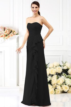 Chiffon Herz-Ausschnitt Plissiertes Formelles Bodenlanges Ballkleid - Bild 2