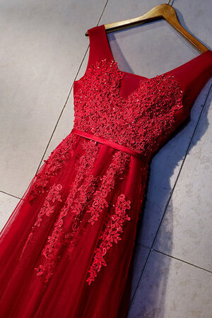 Absorbierend Sexy Prächtiges Ballkleid mit V-Ausschnitt mit Applike - Bild 3