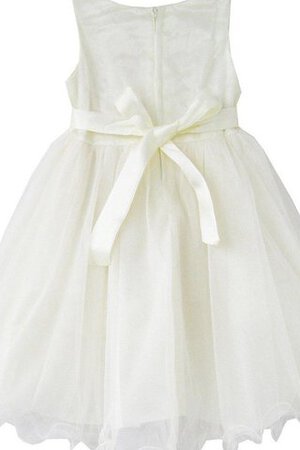 Robe de cortège enfant naturel jusqu'au sol manche nulle encolure ronde textile en tulle - Photo 3