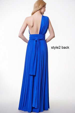 Robe demoiselle d'honneur ruché en chiffon avec sans manches de lotus croisade - Photo 4