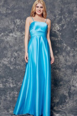 Robe demoiselle d'honneur moderne plissé fermeutre eclair a-ligne ruché - Photo 1