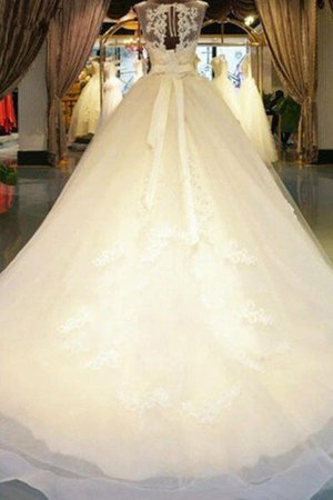 Abito da sposa favola con applique con fusciacca con perline classico allettante - Foto 1