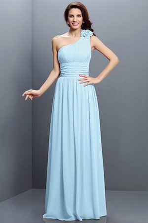 Prinzessin One Schulter Reißverschluss Bodenlanges Sittsames Brautjungfernkleid - Bild 18