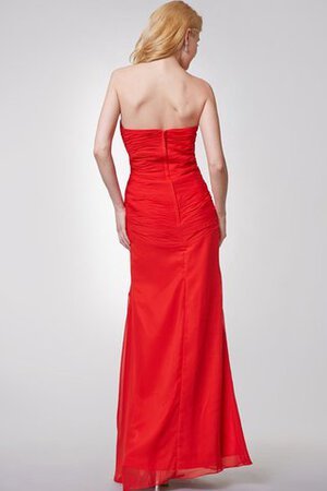 Robe de soirée naturel en chiffon de bustier gaine au drapée - Photo 3