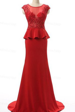 Robe de bal distinguee brodé col u profond fermeutre eclair de traîne courte - Photo 1