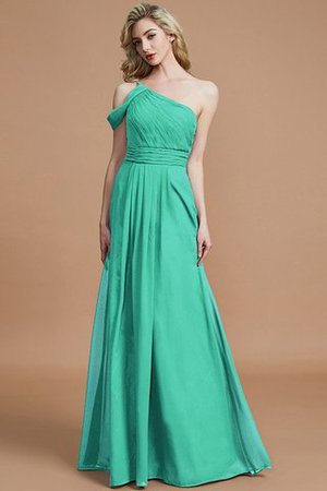 A-Linie Ein Schulterfreies Prinzessin Bodenlanges Brautjungfernkleid aus Chiffon - Bild 17