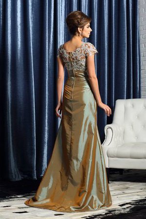 Vestido de Madrina en Tafetán de Manga corta de Cremallera de Largo - Foto 2