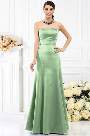 Robe demoiselle d'honneur longue de fourreau de bustier avec zip en satin - Photo 25