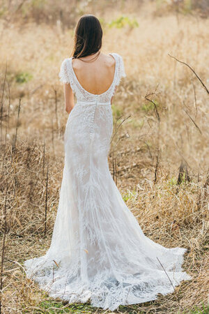 Vestido de Novia de Fabuloso de Botón de Manga corta de Columpio - Foto 3