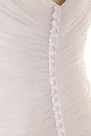 Meerjungfrau natürliche Taile Ärmellos V-Ausschnitt luxus Brautkleid - Bild 4