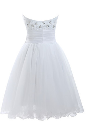 Robe de mariée eclaté avec perle en satin élastique versicolor fermeutre eclair - Photo 6