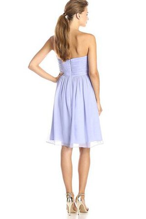 A-Line Reißverschluss bodenlanges mini Brautjungfernkleid mit Rüschen - Bild 2
