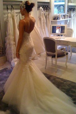 Abito da Sposa moda con Perline sexy in Pizzo in Tulle Conotta - Foto 4