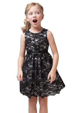 Robe de cortège enfant plissage naturel col u profond avec nœud avec sans manches - Photo 2