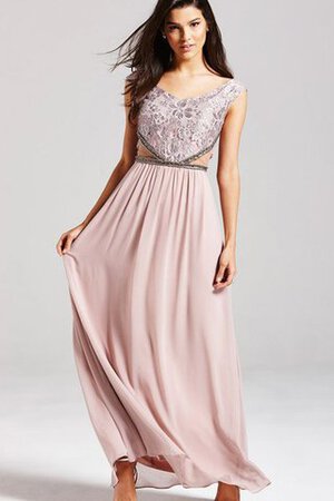 Abito da Damigella in Chiffon A-Line con Ricamo - Foto 4