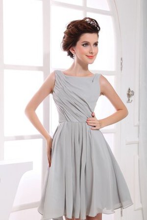 Robe demoiselle d'honneur simple courte informel avec sans manches fermeutre eclair - Photo 4