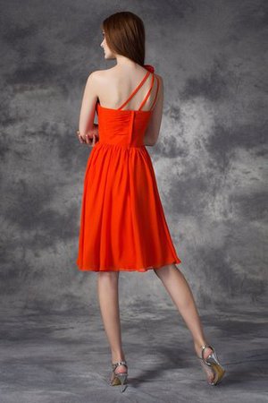 Ärmelloses A Linie Ein Schulter Prinzessin Cocktailkleid aus Chiffon - Bild 2
