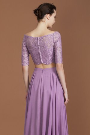Reißverschluss Ärmelloses Prinzessin Blendend Brautjungfernkleid mit Bordüre - Bild 8