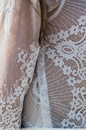 Brillant Natürliche Taile Strand Romantisches Brautkleid mit Perlen - Bild 4