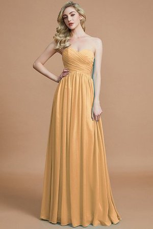 Herz-Ausschnitt Chiffon Ärmelloses Normale Taille Brautjungfernkleid mit hoher Tailler - Bild 17