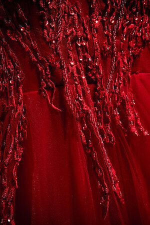 Robe de bal a salle intérieure bretelles spaghetti fascinant formelle romantique - Photo 9