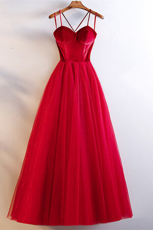 Vestido de Dama de Honor en Terciopelo de Escote Corazón de Cordón de Encantador - Foto 7
