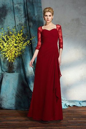 Robe mère de mariée longue naturel de fourreau longueur au ras du sol en chiffon - Photo 4