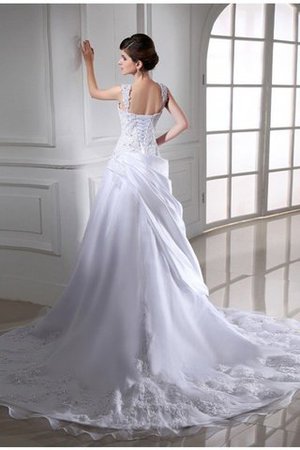 Robe de mariée simple de bustier decoration en fleur manche nulle de mode de bal - Photo 2