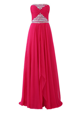 Robe de soirée naturel moderne avec chiffon balancement manche nulle - Photo 1