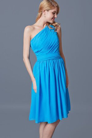 A Linie Reißverschluss Chiffon Ärmelloses modernes Abiballkleid mit Gürtel - Bild 6