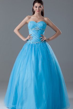 Abito Quinceanera decorato Cuore Ball Gown Allacciato con Increspato - Foto 1