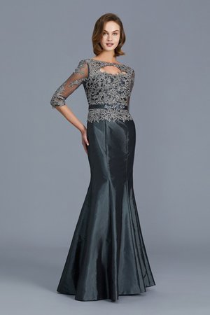 Normale Taille Meerjungfrau Stil Besondere Bodenlanges Brautmutterkleid aus Taft - Bild 5