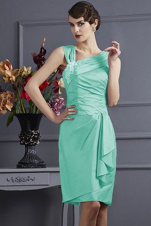 Robe demoiselle d'honneur courte appliques de fourreau textile taffetas avec zip - Photo 15
