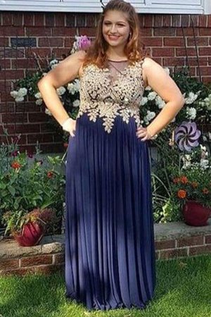 Normale Taille A-Linie Ärmelloses Übergröße Bodenlanges Ballkleid - Bild 1