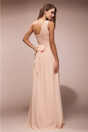 Chiffon Normale Taille Anständiges Abendkleid mit Rüschen mit Reißverschluss - Bild 2