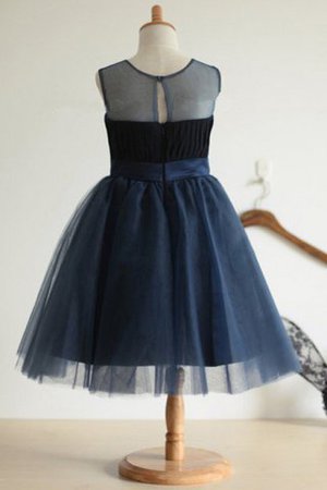 Robe de cortège enfant longue naturel au niveau de cou en tulle fermeutre eclair - Photo 2