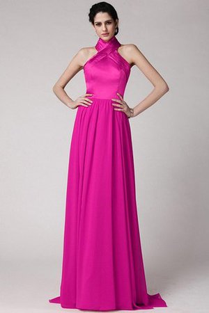 Robe demoiselle d'honneur plissé dénudé gaine en chiffon manche nulle - Photo 11