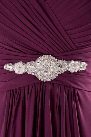 Chiffon V-Ausschnitt legeres knielanges Abiballkleid mit gekappten Ärmeln mit kreuz - Bild 3