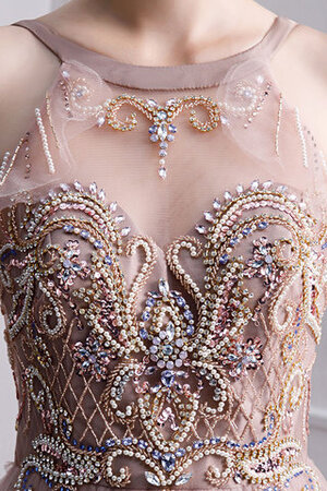Robe de bal a-ligne jusqu'au sol en salle magnifique avec perle - Photo 4