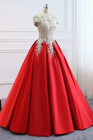 Vestido de Novia de Corte princesa de Honorable de Encaje Adorno de Escote sin tirantes - Foto 2