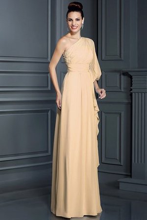 Robe demoiselle d'honneur longue en chiffon jusqu'au sol gaine en 3/4 manche - Photo 6