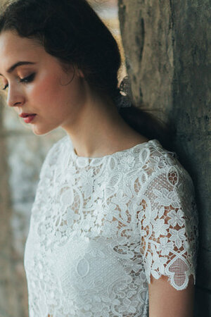 Vestido de Novia de Manga corta de Espléndido de Joya de Encaje Adorno - Foto 5