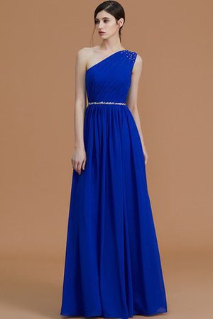 A-Linie Normale Taille Prinzessin Bodenlanges Brautjungfernkleid aus Chiffon - Bild 6
